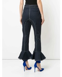 Черные брюки-клеш от Self-Portrait