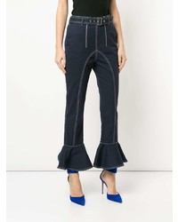 Черные брюки-клеш от Self-Portrait