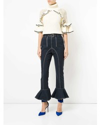 Черные брюки-клеш от Self-Portrait