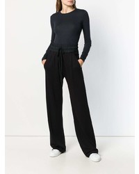 Черные брюки-клеш от Thom Krom