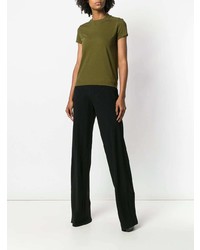 Черные брюки-клеш от Rick Owens