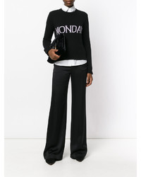 Черные брюки-клеш от Alberta Ferretti