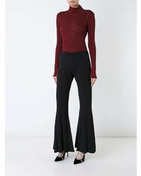 Черные брюки-клеш от Robert Wun