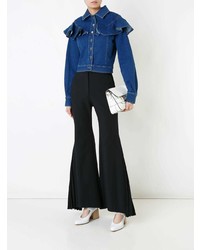 Черные брюки-клеш от Sara Battaglia