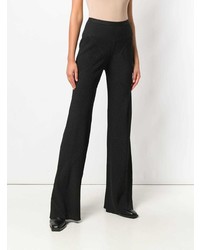 Черные брюки-клеш от Rick Owens