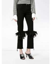 Черные брюки-клеш от Preen by Thornton Bregazzi