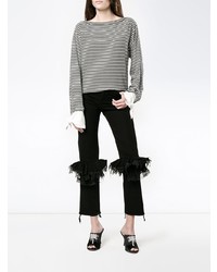 Черные брюки-клеш от Preen by Thornton Bregazzi