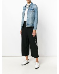 Черные брюки-кюлоты с украшением от Wandering