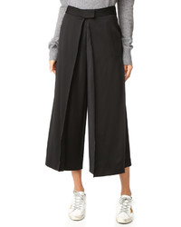 Черные брюки-кюлоты со складками от DKNY