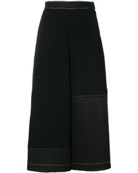 Черные брюки-кюлоты со складками от Loewe