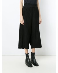 Черные брюки-кюлоты со складками от Uma Raquel Davidowicz
