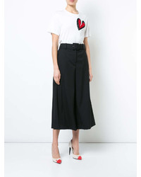 Черные брюки-кюлоты от Oscar de la Renta