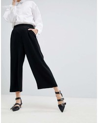 Черные брюки-кюлоты от Warehouse