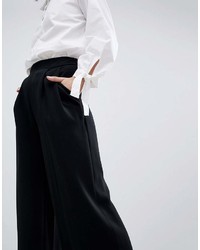 Черные брюки-кюлоты от Warehouse