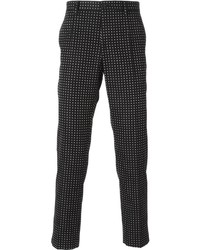 Мужские черные брюки с вышивкой от Dolce & Gabbana