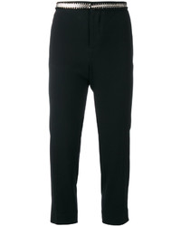 Женские черные брюки с вышивкой от Dsquared2