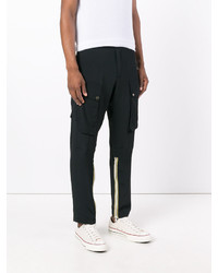 Мужские черные брюки с вышивкой от No.21