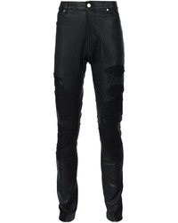 Мужские черные брюки с вышивкой от RtA