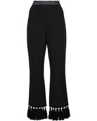 Женские черные брюки с украшением от Cinq à Sept