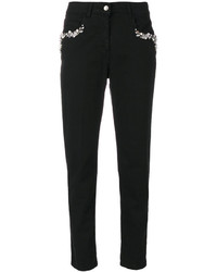 Женские черные брюки с украшением от Twin-Set