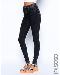 Черные вареные джинсы скинни от Asos