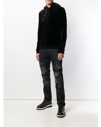 Мужские черные вареные джинсы от Philipp Plein