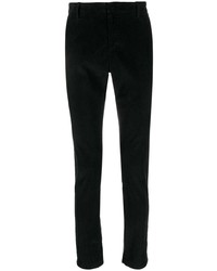Черные вельветовые брюки чинос от Dondup