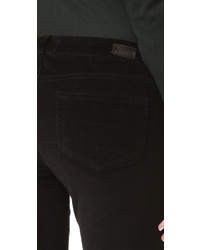Черные вельветовые узкие брюки от Paige