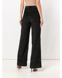 Черные вельветовые широкие брюки от Ulla Johnson
