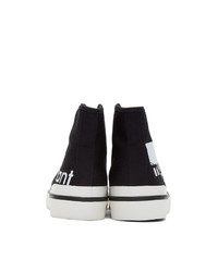 Мужские черные высокие кеды из плотной ткани от Isabel Marant