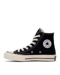 Женские черные высокие кеды из плотной ткани от Converse