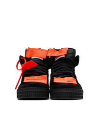 Мужские черные высокие кеды из плотной ткани от Off-White