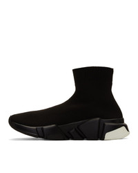 Женские черные высокие кеды из плотной ткани от Balenciaga