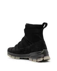 Мужские черные высокие кеды из плотной ткани от Loewe