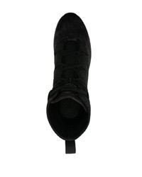 Мужские черные высокие кеды из плотной ткани от Loewe