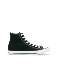 Мужские черные высокие кеды из плотной ткани от Converse