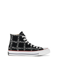 Мужские черные высокие кеды из плотной ткани от Converse X JW Anderson