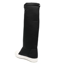 Мужские черные высокие кеды из плотной ткани от Rick Owens