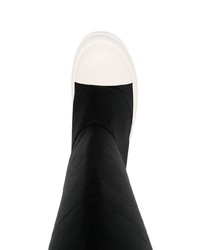 Мужские черные высокие кеды из плотной ткани от Rick Owens