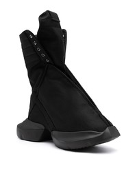 Мужские черные высокие кеды из плотной ткани от Rick Owens DRKSHDW