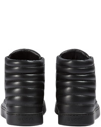 Мужские черные высокие кеды из плотной ткани от Gucci