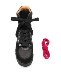 Мужские черные высокие кеды из плотной ткани от Isabel Marant