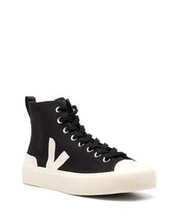 Мужские черные высокие кеды из плотной ткани от Veja