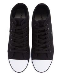 Мужские черные высокие кеды из плотной ткани от Oodji