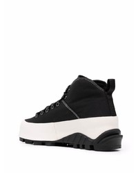 Мужские черные высокие кеды из плотной ткани от Roa