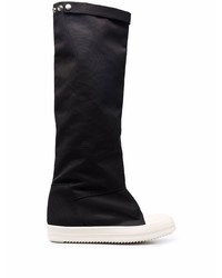 Мужские черные высокие кеды из плотной ткани от Rick Owens DRKSHDW