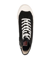 Мужские черные высокие кеды из плотной ткани от Kenzo