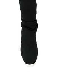 Мужские черные высокие кеды из плотной ткани от Rick Owens DRKSHDW
