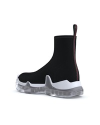 Женские черные высокие кеды из плотной ткани от Swear