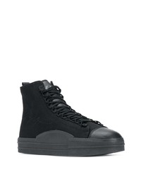 Мужские черные высокие кеды из плотной ткани от Y-3